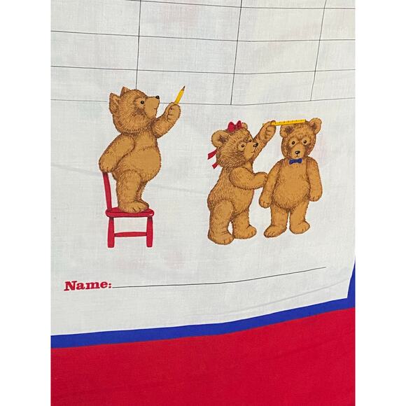 Vintage Teddy Bear Growth Chart – When I Grow Up & So Big – Fabric Nursery Décor - Picture 5 of 7